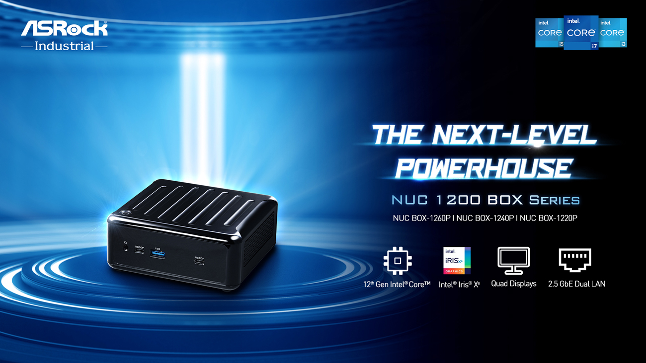 ASRock NUC BOX1240P Black Fanned Barebone